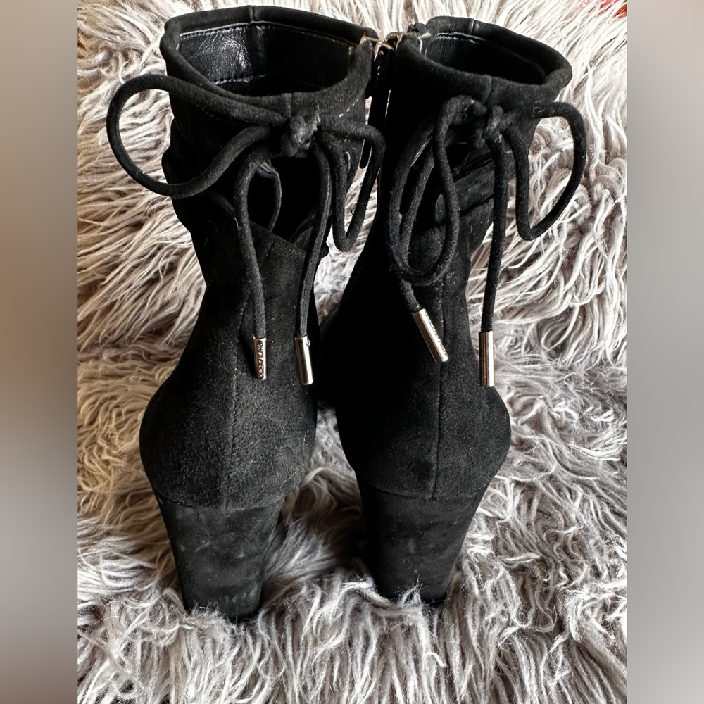 Vince Camuto Salali Black Suede Boots Size 9.5 - Picture 4 of 12